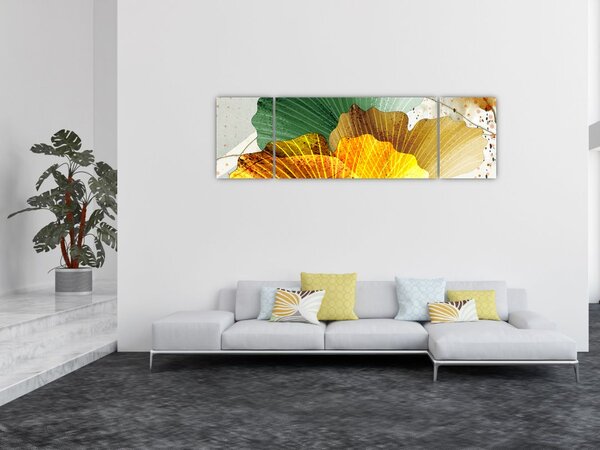 Obraz - Liście (170x50 cm)
