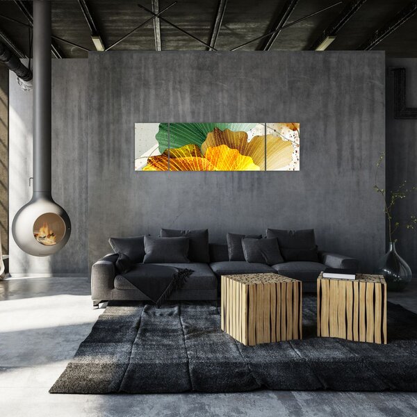 Obraz - Liście (170x50 cm)