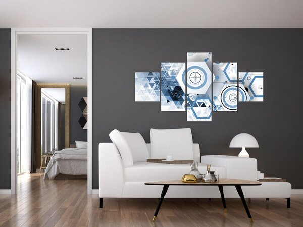 Obraz - Abstrakcja geometryczna (125x70 cm)