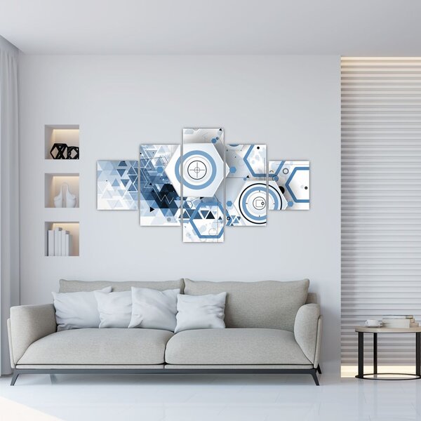 Obraz - Abstrakcja geometryczna (125x70 cm)