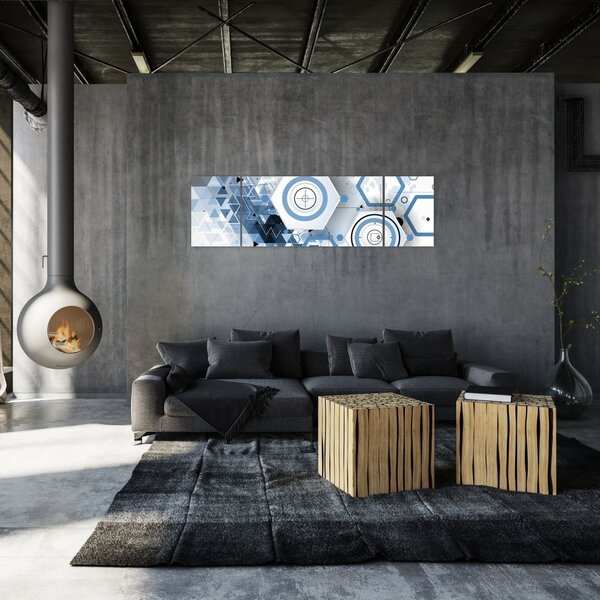 Obraz - Abstrakcja geometryczna (170x50 cm)