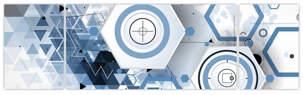 Obraz - Abstrakcja geometryczna (170x50 cm)