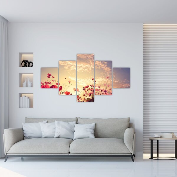 Obraz - Łąka z kwiatami (125x70 cm)