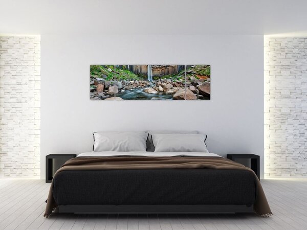 Obraz - Wodospad Svartifoss, Islandia (170x50 cm)