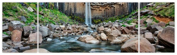 Obraz - Wodospad Svartifoss, Islandia (170x50 cm)