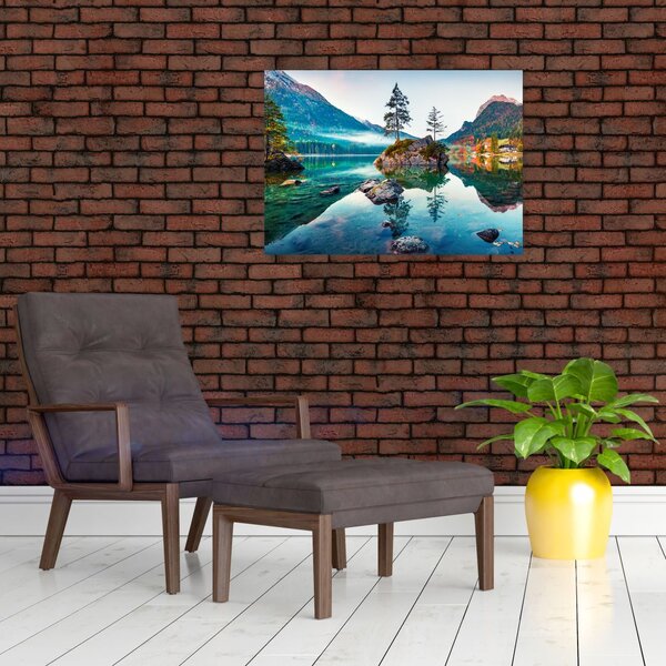 Obraz - Jezioro Hintersee, Alpy Bawarskie, Austria (70x50 cm)