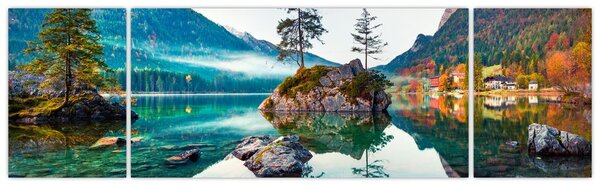 Obraz - Jezioro Hintersee, Alpy Bawarskie, Austria (170x50 cm)