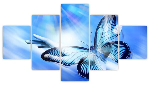 Obraz - Motyl, symbol nadziei (125x70 cm)
