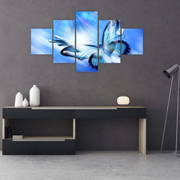 Obraz - Motyl, symbol nadziei (125x70 cm)