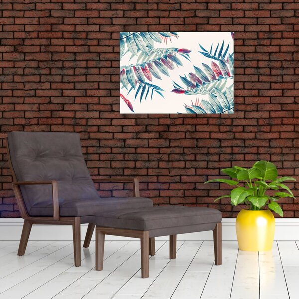 Obraz - Tropikalne liście (70x50 cm)