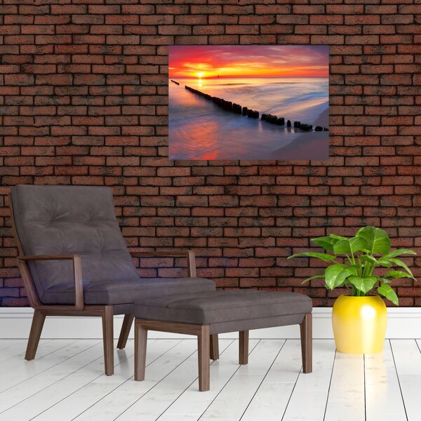 Obraz - Sunset, Baltic Sea, Poland (70x50 cm)