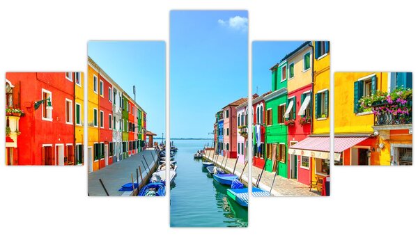 Obraz - Wyspa Burano, Wenecja, Włochy (125x70 cm)