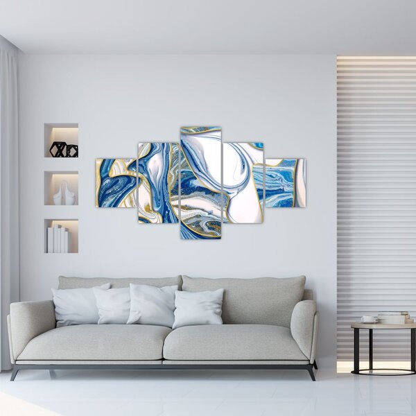 Obraz - Fale z marmuru (125x70 cm)