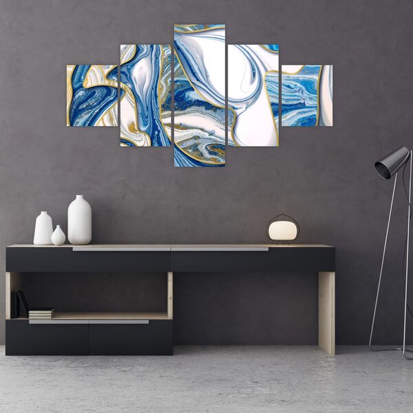 Obraz - Fale z marmuru (125x70 cm)