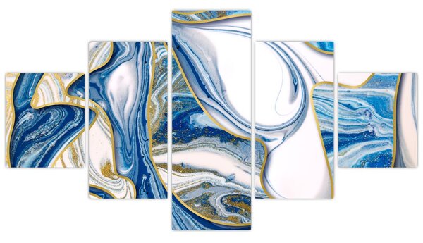 Obraz - Fale z marmuru (125x70 cm)
