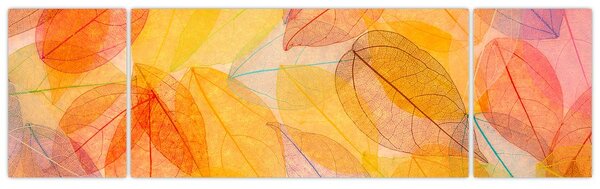 Obraz - Tło z jesiennych liści (170x50 cm)