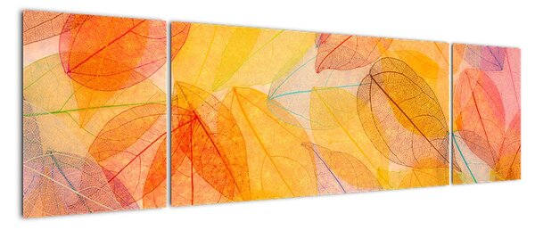Obraz - Tło z jesiennych liści (170x50 cm)