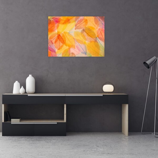 Obraz - Tło z jesiennych liści (70x50 cm)