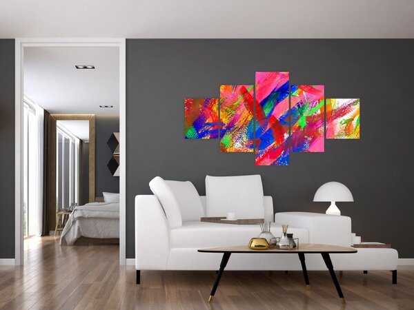 Obraz - Kolorowa abstrakcja (125x70 cm)