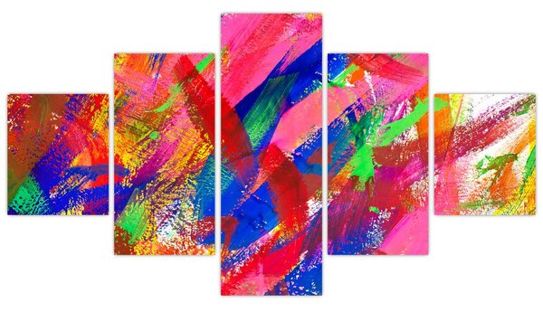 Obraz - Kolorowa abstrakcja (125x70 cm)