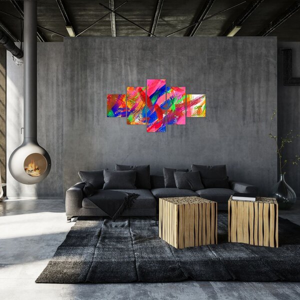 Obraz - Kolorowa abstrakcja (125x70 cm)