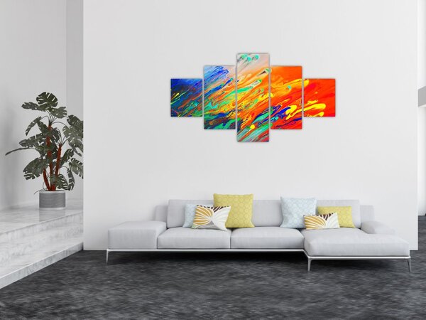 Obraz - Kolorowa abstrakcja (125x70 cm)