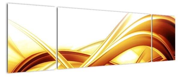 Obraz - Żółta abstrakcja (170x50 cm)