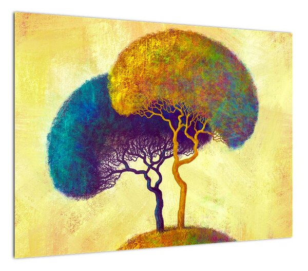 Obraz - Drzewa na wzgórzu (70x50 cm)