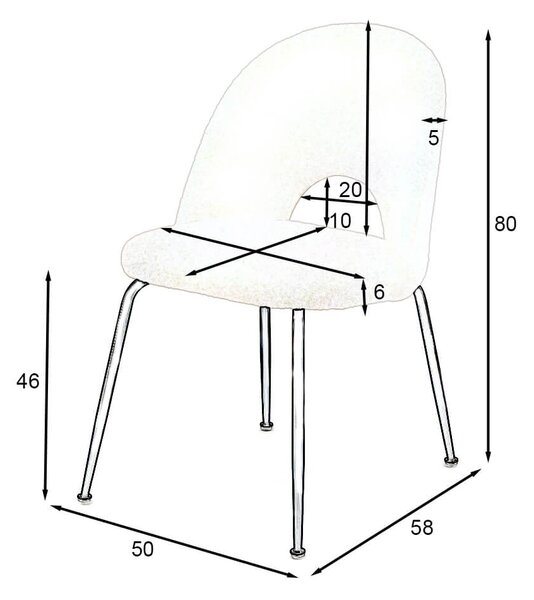 MebleMWM Krzesło Glamour KC-903-2 quelle #18, czarne nogi