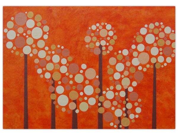 Obraz - Pomarańczowy las (70x50 cm)