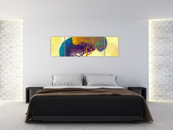 Obraz - Drzewa na wzgórzu (170x50 cm)