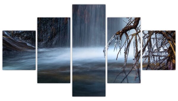 Obraz zimowej laguny (125x70 cm)