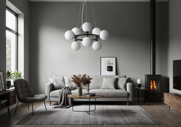 NOWOCZESNA LAMPA WISZĄCA CZARNA MARSIADA W9