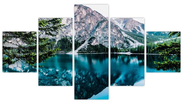 Obraz jeziora w Alpach (125x70 cm)