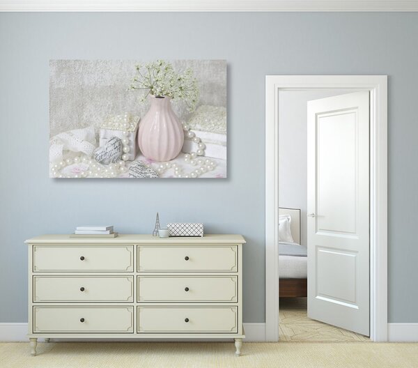 Obraz luksusowa martwa natura w stylu shabby chic