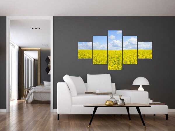 Obraz żółtego pola (125x70 cm)