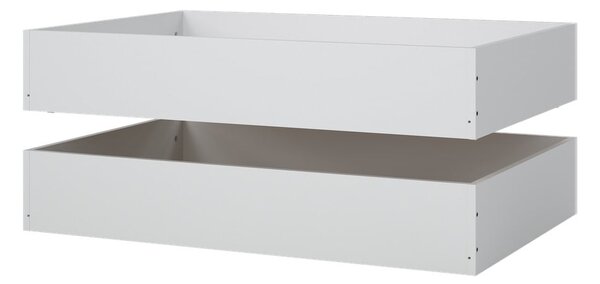 Białe szuflady pod łóżko zestaw 2 szt. 90x190/140x190 cm Naia – Tvilum