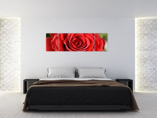 Obraz kwiatu róży (170x50 cm)