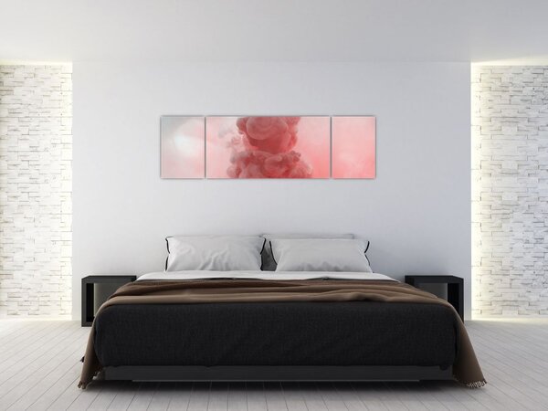Obraz czerwonego dymu (170x50 cm)