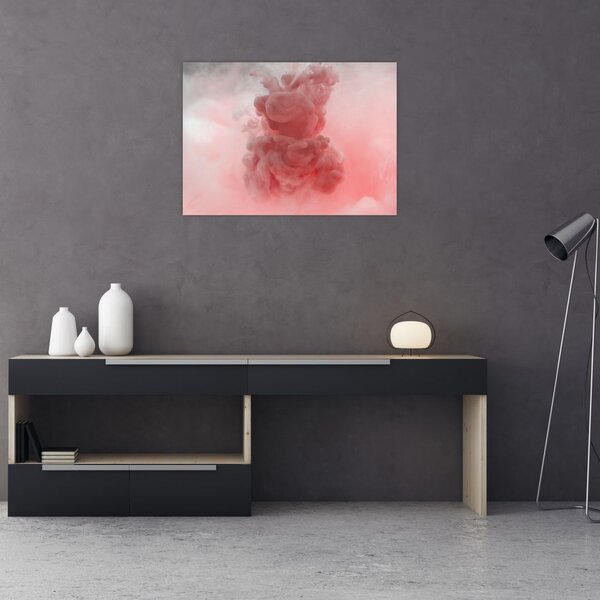 Obraz czerwonego dymu (70x50 cm)