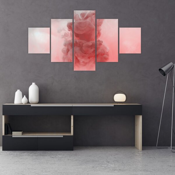Obraz czerwonego dymu (125x70 cm)
