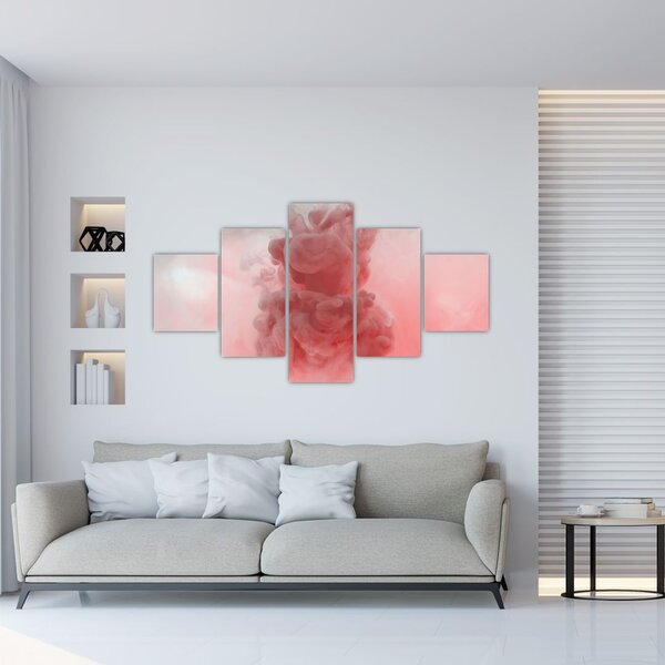 Obraz czerwonego dymu (125x70 cm)