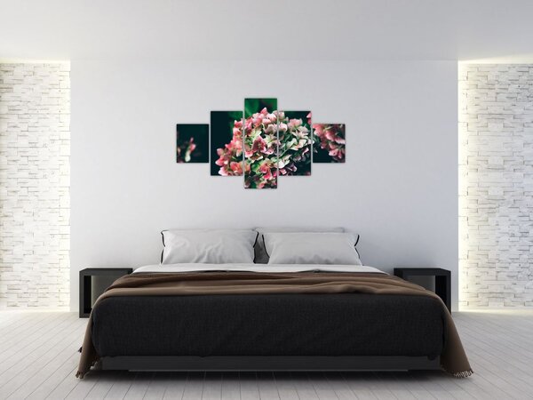 Obraz - Fragment Hortensji (125x70 cm)