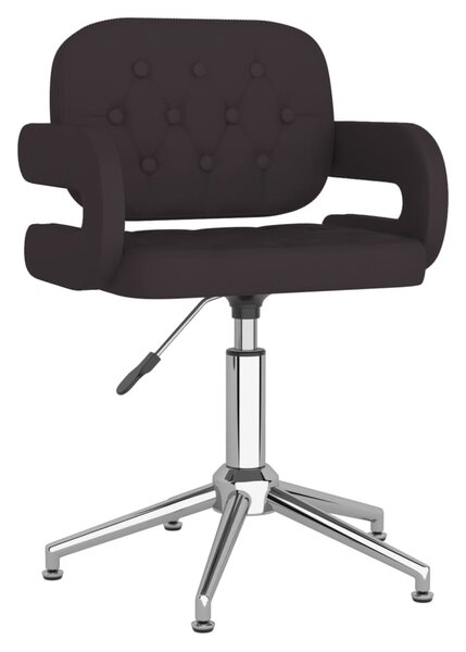 Obrotowe krzesło biurowe, czarne, obite sztuczną skórą