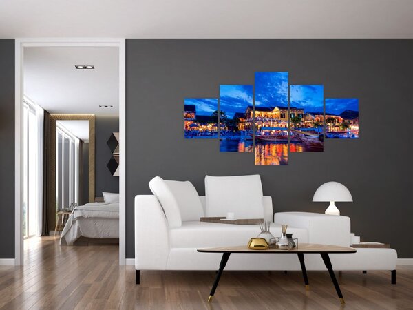 Obraz nocnego miasta Hoi An w Wietnamie (125x70 cm)