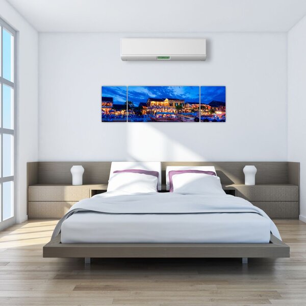 Obraz nocnego miasta Hoi An w Wietnamie (170x50 cm)