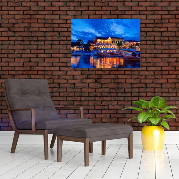 Obraz nocnego miasta Hoi An w Wietnamie (70x50 cm)