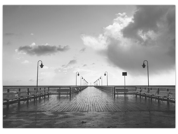 Obraz - Promenada nad wybrzeżem (70x50 cm)
