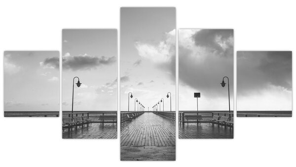 Obraz - Promenada nad wybrzeżem (125x70 cm)