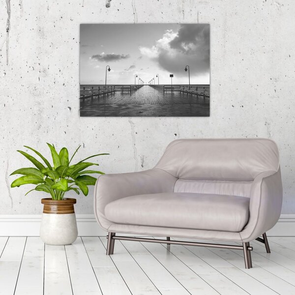 Obraz - Promenada nad wybrzeżem (70x50 cm)